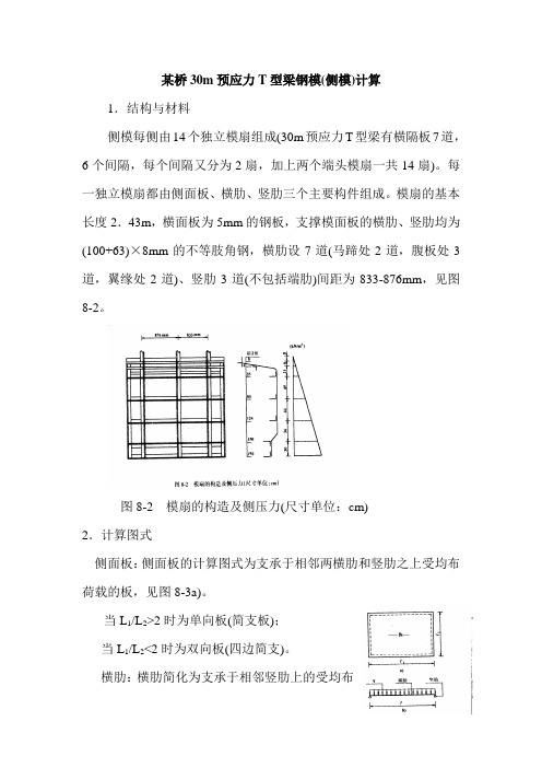 T梁模板验算示例