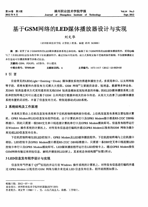 基于GSM网络的LED媒体播放器设计与实现