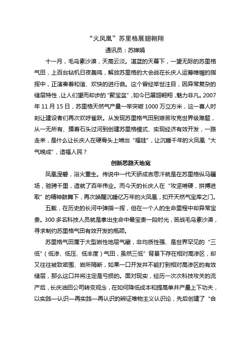 “火凤凰”苏里格展翅翱翔