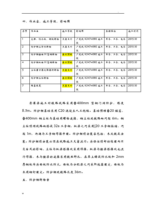 防护棚拆除方案