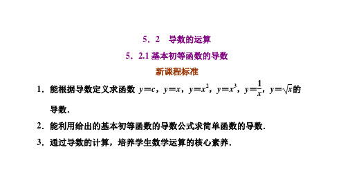 高中数学选择性必修二(人教版)《5.2.1  基本初等函数的导数》课件