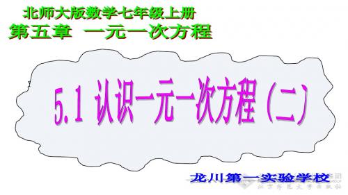 5.1认识一元一次方程(二)课件