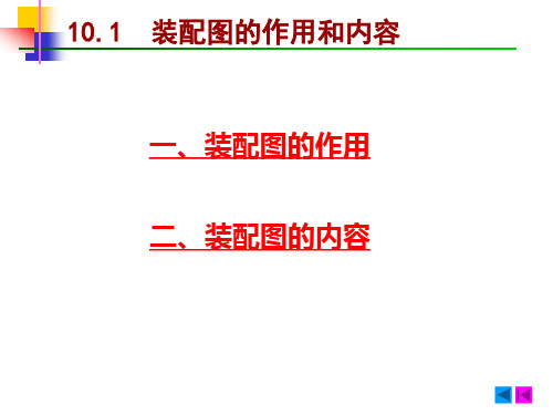 装配图的作用和内容