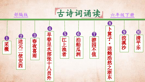 [部编版]六年级语文下册古诗词诵读课件