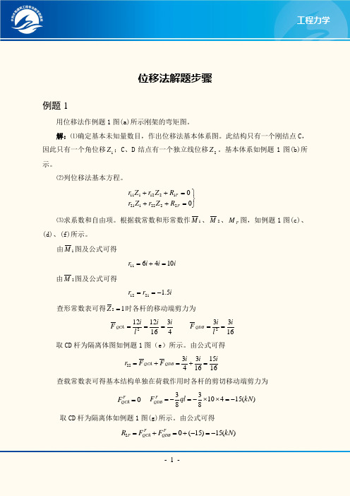 位移法解题步骤例题1(精)