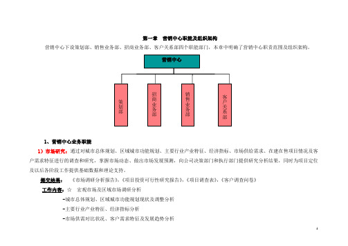 营销中心职能及组织架构