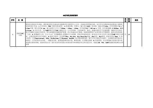 3D打印机及耗材