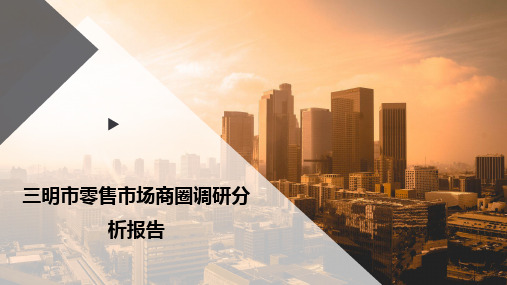 三明市零售市场商圈调研分析报告