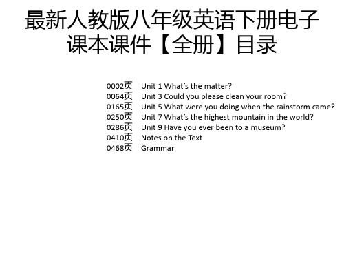 最新人教版八年级英语下册电子课本课件【全册】