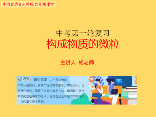 2020中考化学复习专题构成物质的微粒PPT下载
