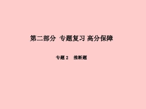 2018中考化学总复习第二部分专题复习高分保障专题2推断题课件新人教版