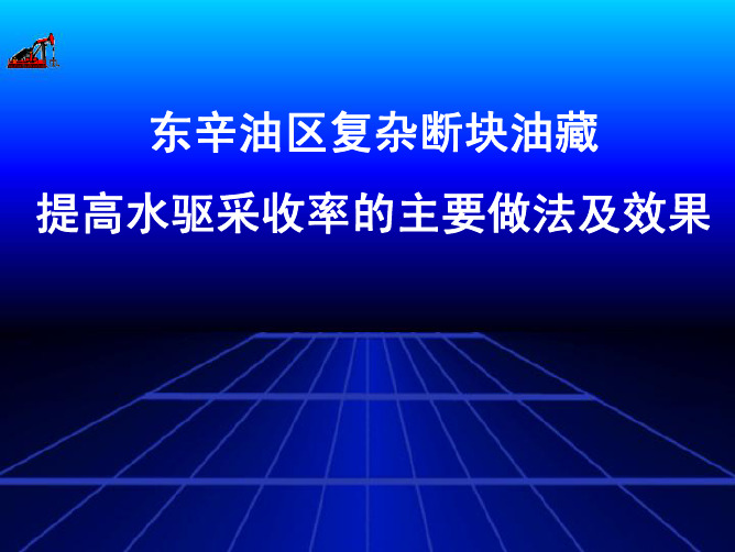 东辛油区复杂断块油藏提高水驱采收率的主要做法及效果