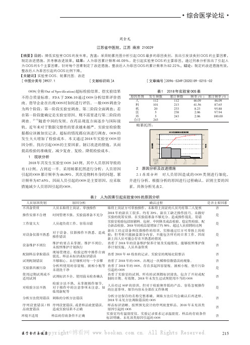 降低实验室OOS的发生率