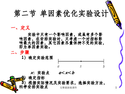 单因素实验的设计ppt课件