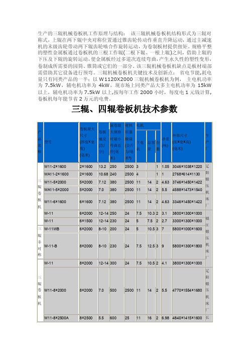 三辊卷板机的工作原理