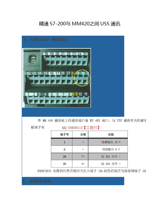 精通S7-200与MM420之间USS通讯