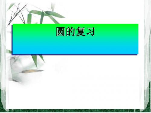 2019届人教版中考数学复习《圆》课件(共13张PPT)高品质版