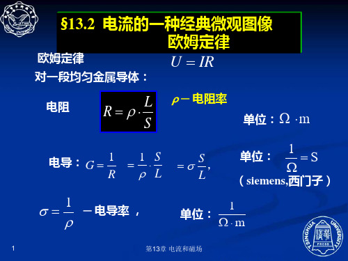 13-2 微观图像 欧姆定律