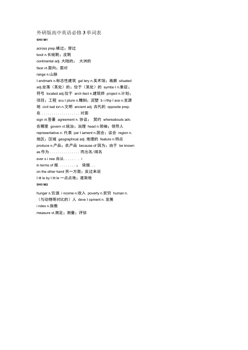外研版高中英语必修单词表.doc