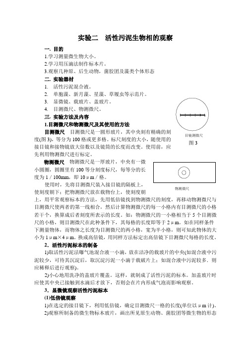 武理工水处理生物学实验指导02活性污泥生物相的观察