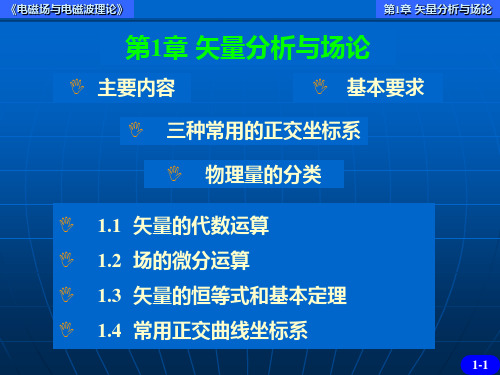 电磁场与电磁波理论第1章