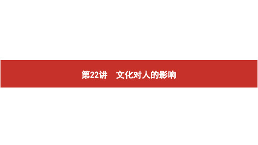 人教版高中政治《文化对人的影响》教学课件1