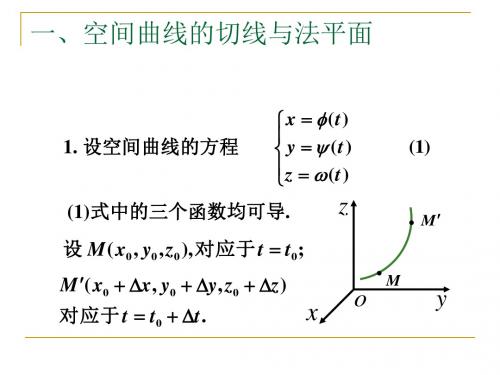 第七节 偏导数的几何应用