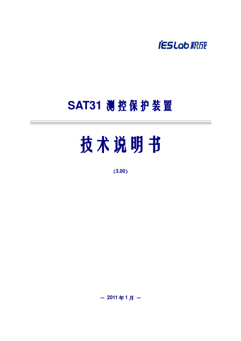 SAT31技术说明书(3.00) 2011-02-17