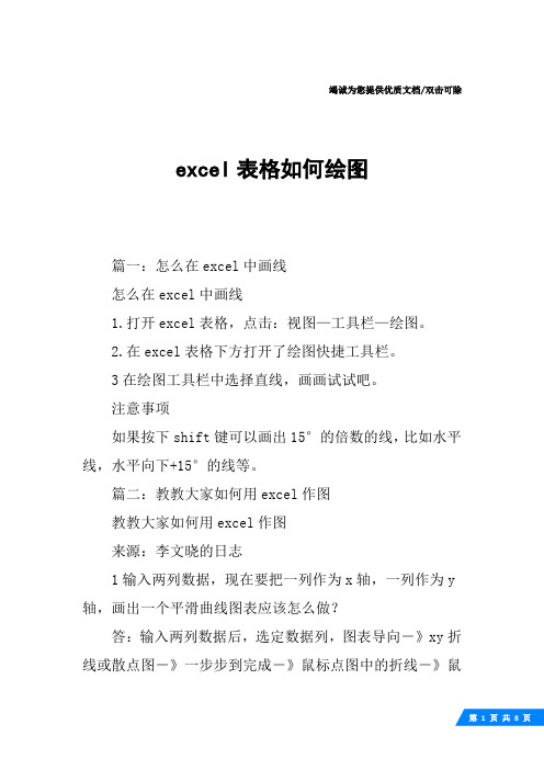 excel表格如何绘图