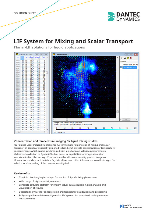 Dantec Dynamics LIF System for Mixing and Scalar T