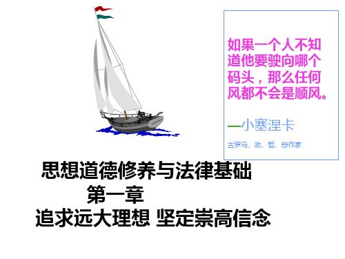 思想道德修养与法律基础第一章追求远大理想坚定崇高信念