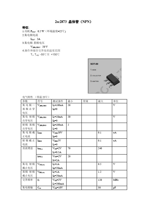 2sc2873 中文资料