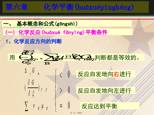 物理化学第六章化学平衡