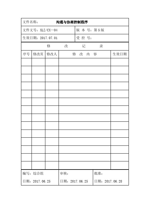 04沟通与协商控制程序2017