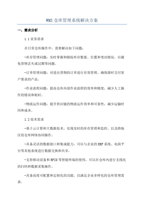 WMS仓库管理系统解决方案