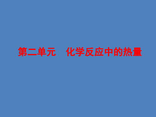 苏教化学必修2专题2第二单元 化学反应中的热量(共20张PPT)