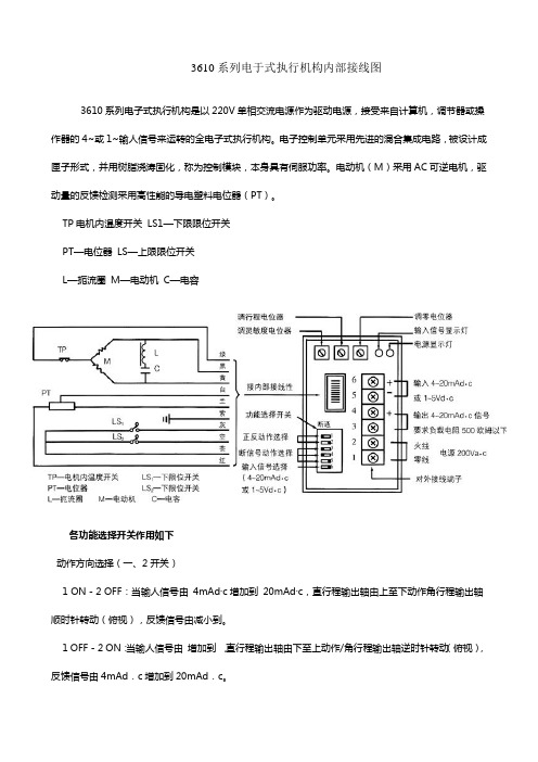 3610系列电于式执行机构内部接线图