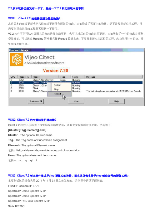 Citect 7.2 新功能