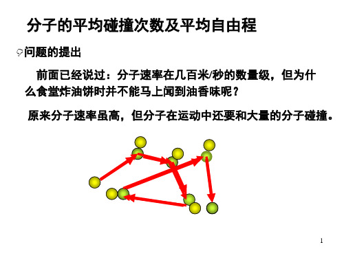 分子的平均碰撞次数及平均自由程