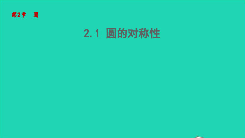 九年数学下册第2章圆21圆的对称性课件新版湘教版