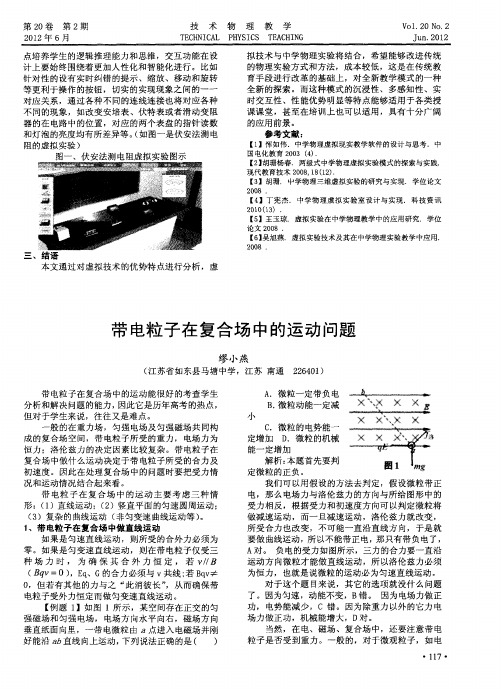 带电粒子在复合场中的运动问题