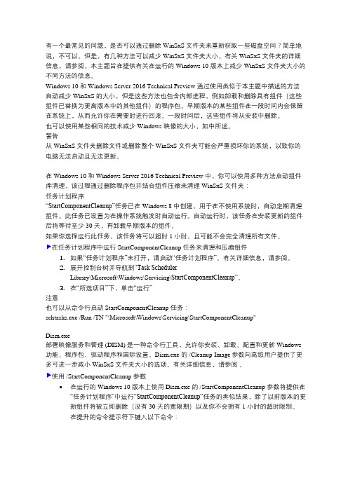 清理 WinSxS 文件夹