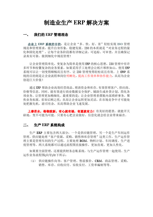 制造业生产ERP解决方案