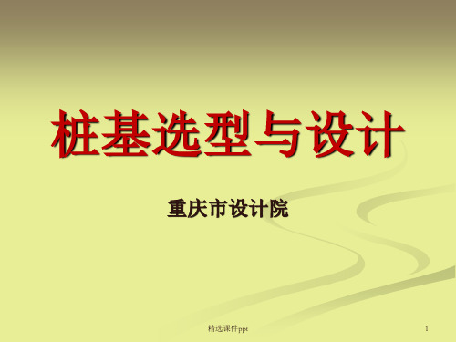 灌注桩选型、讲解