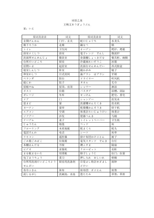 新版中日交流标准日本语上册 词语之泉