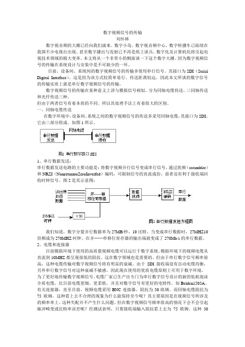 数字视频信号的传输