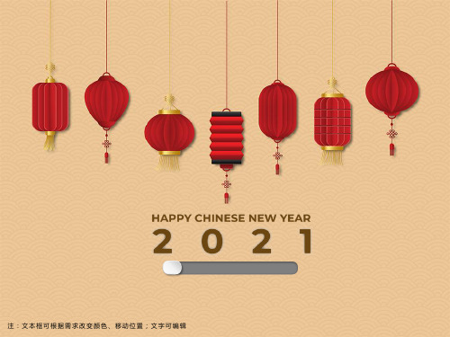 2021欢乐中国年商务总结PPT模板