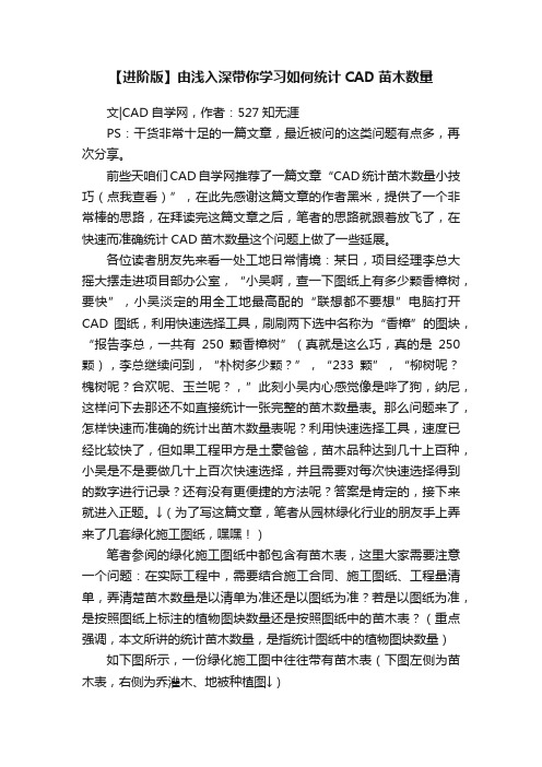 【进阶版】由浅入深带你学习如何统计CAD苗木数量