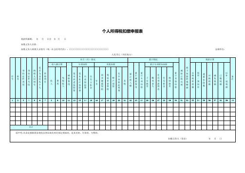 个人所得税扣缴申报表