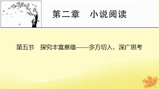 2024版高考语文一轮总复习第2章小说阅读第五节探究丰富意蕴__多方切入深广思考课件